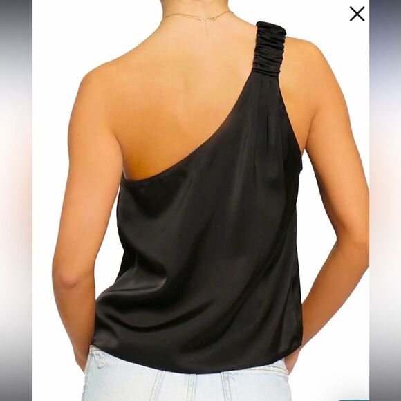 Know One Cares Rust Asymmetric Neckline One Shoulder Top  Sz Lg  NWT - Picture 9 of 10